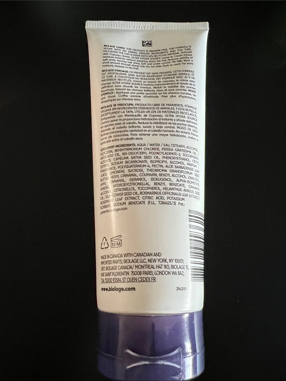 MIELLE, BLAQ, BIOLAGE, GARNIER Shampoo & Leave-In Conditioners